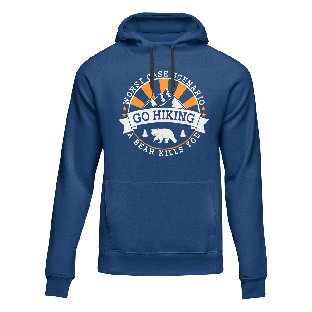 Hiking Worst Case Scenario Adult Fleece Hoodie