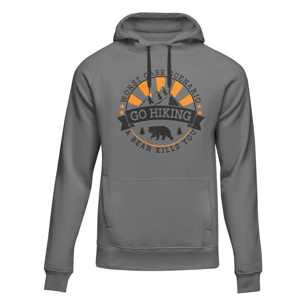 Hiking Worst Case Scenario Adult Fleece Hoodie