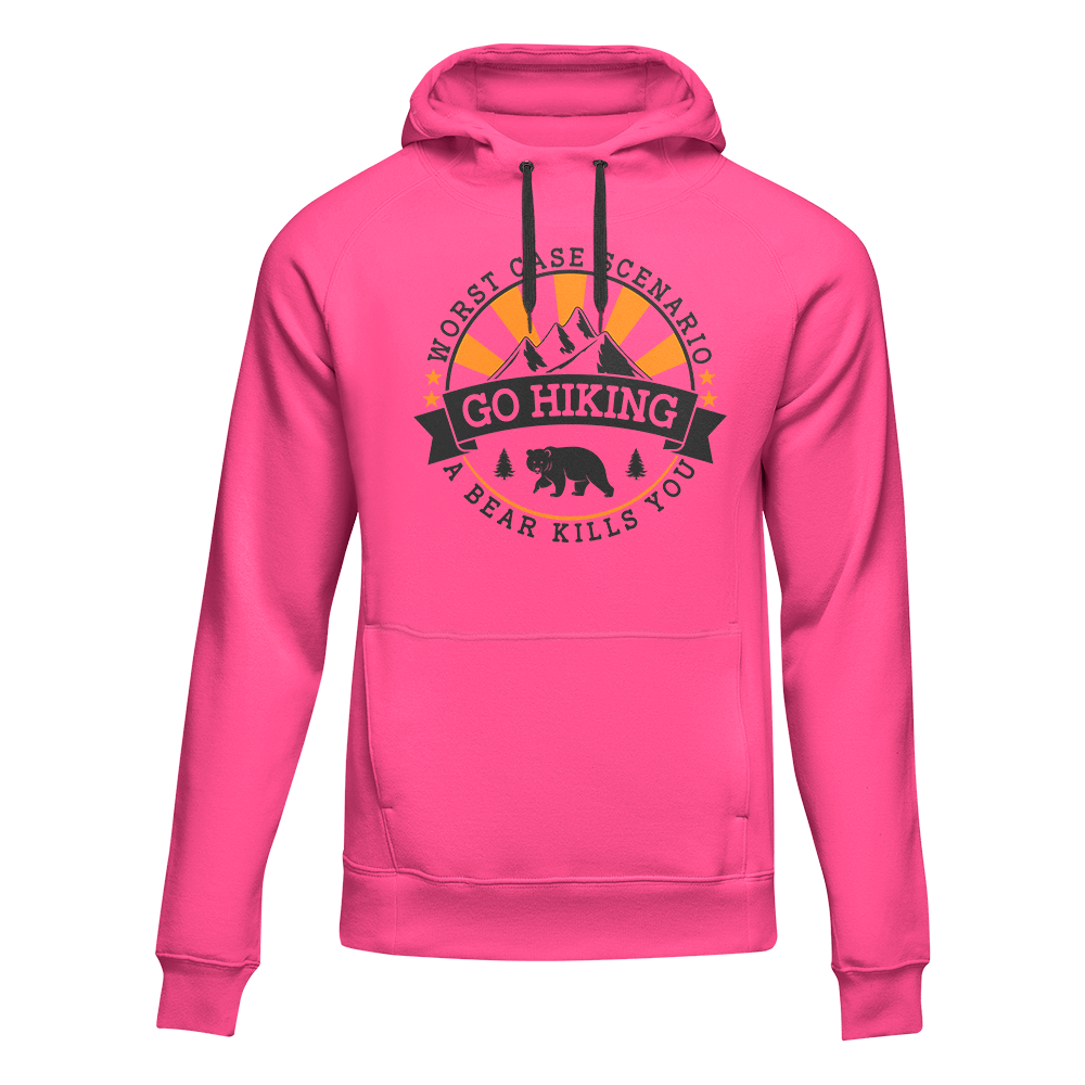 Hiking Worst Case Scenario Adult Fleece Hoodie