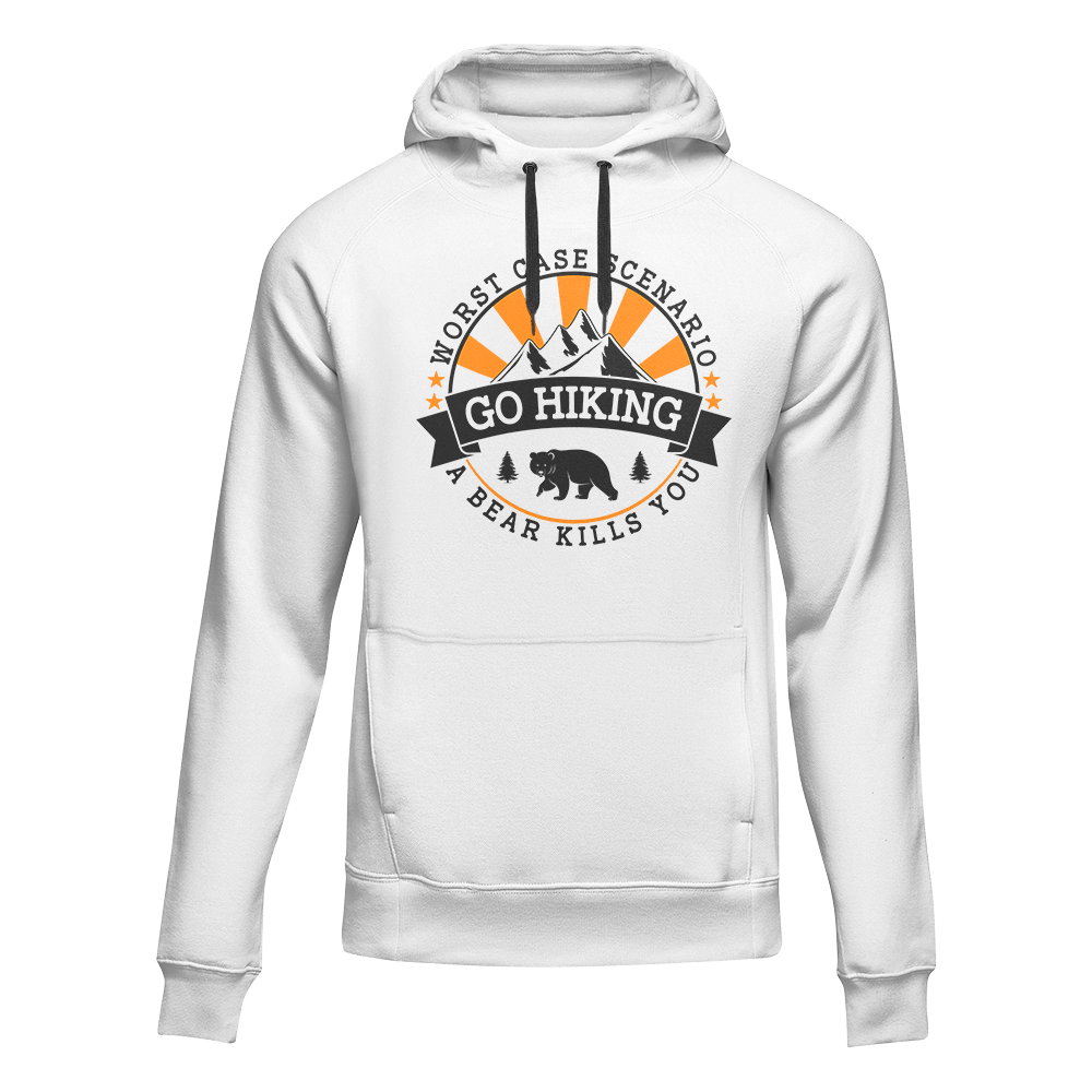 Hiking Worst Case Scenario Adult Fleece Hoodie