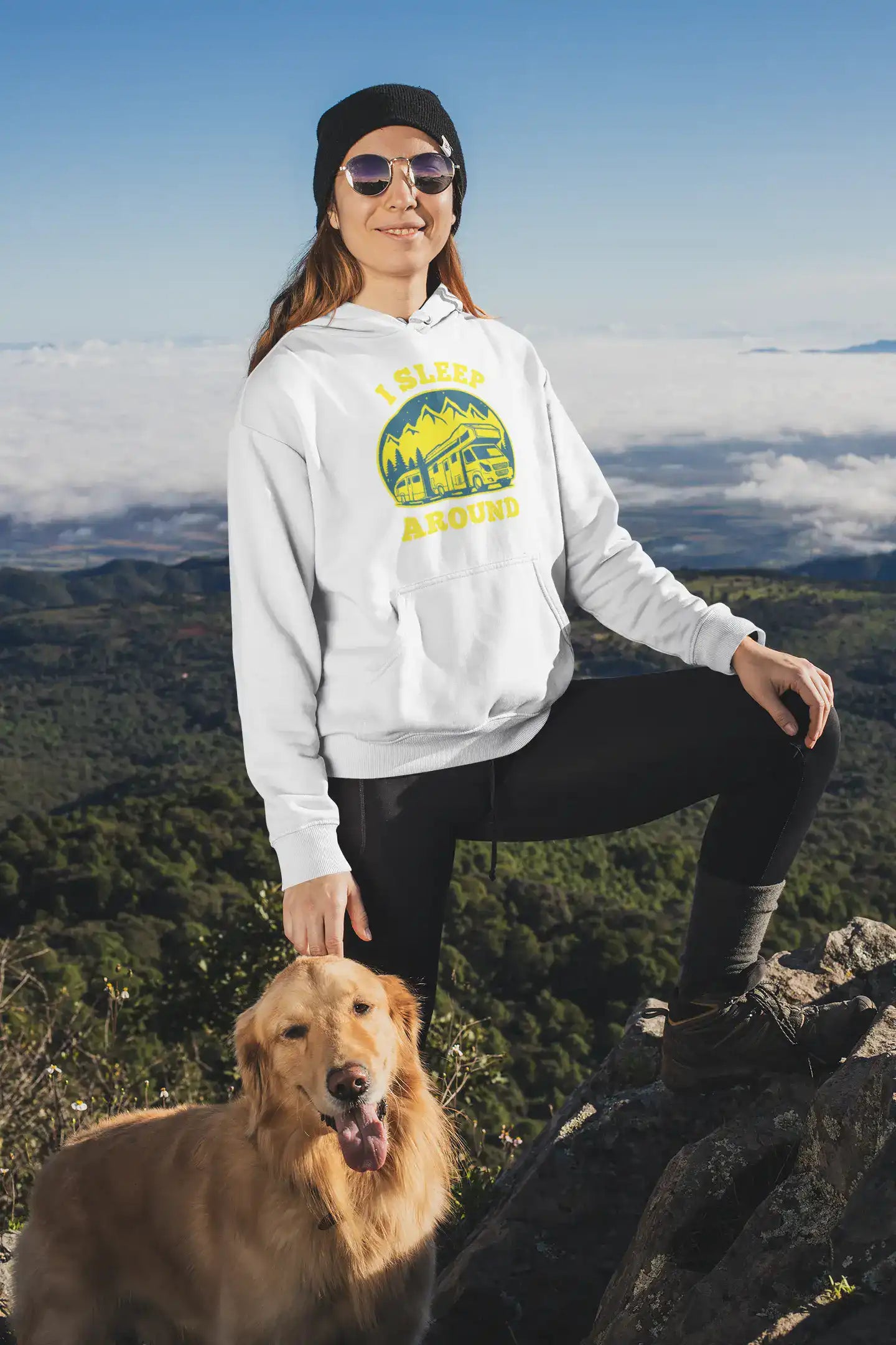 I Sleep Around Adult Women Fleece Hoodie