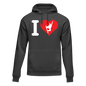 I Love Snowboarding Adult Fleece Hoodie