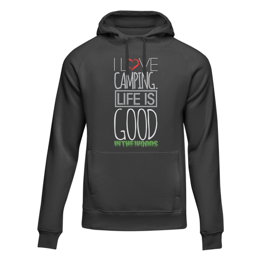 I Love Camping In The Woods Adult Fleece Hoodie