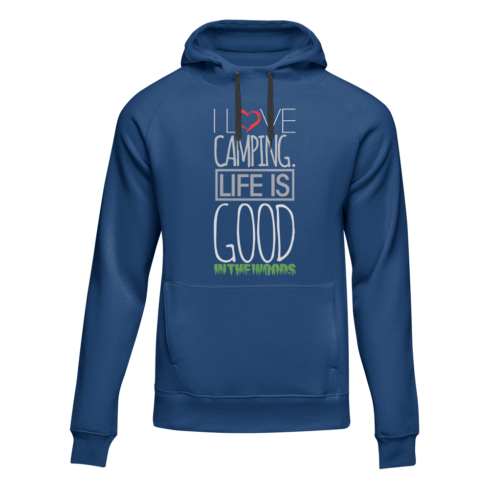 I Love Camping In The Woods Adult Fleece Hoodie