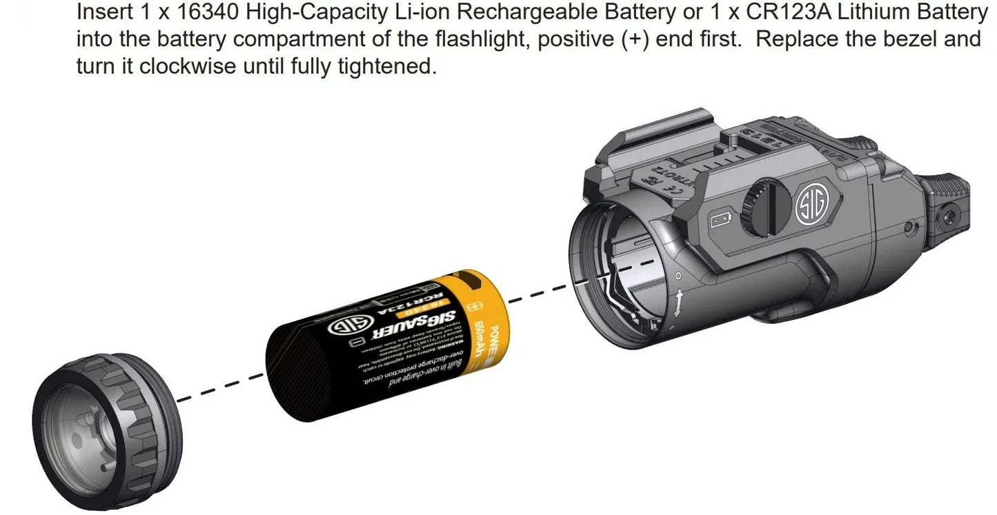 FOXTROT2R - 20,000 Candela WeaponLight w/ Dual-Fuel Power (Rechargeable or CR123A)