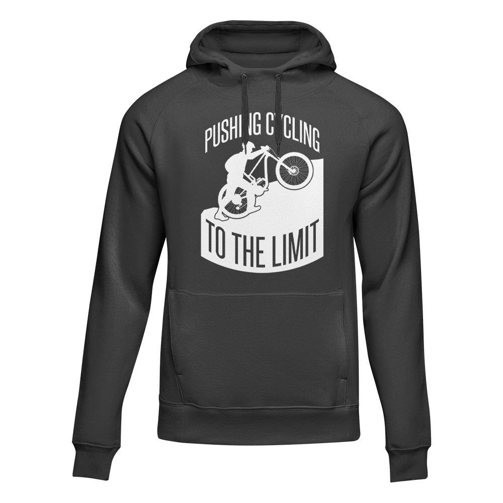 Pushing Cycling To The Limit Adult Fleece Hoodie