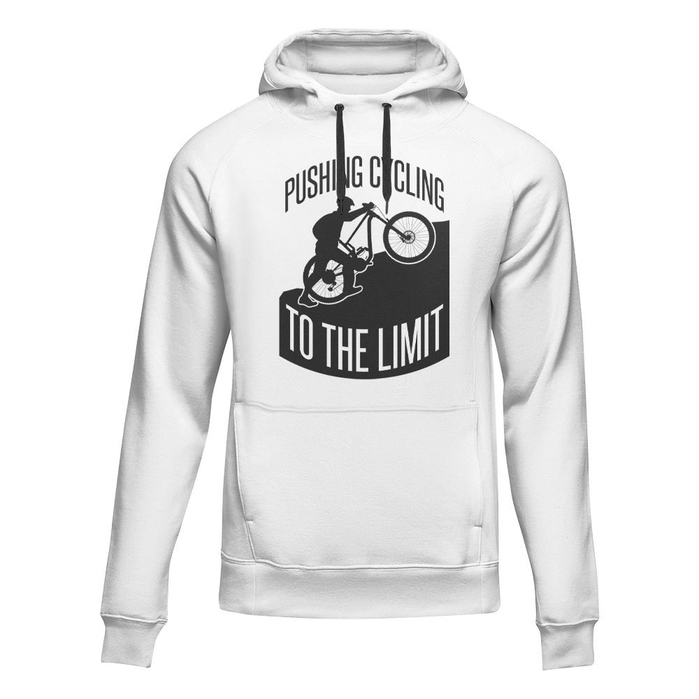Pushing Cycling To The Limit Adult Fleece Hoodie