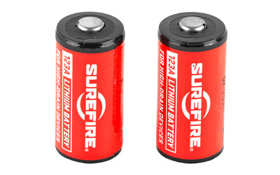 Surefire Battery -  CR123A Lithium -  2 Pack -  Red