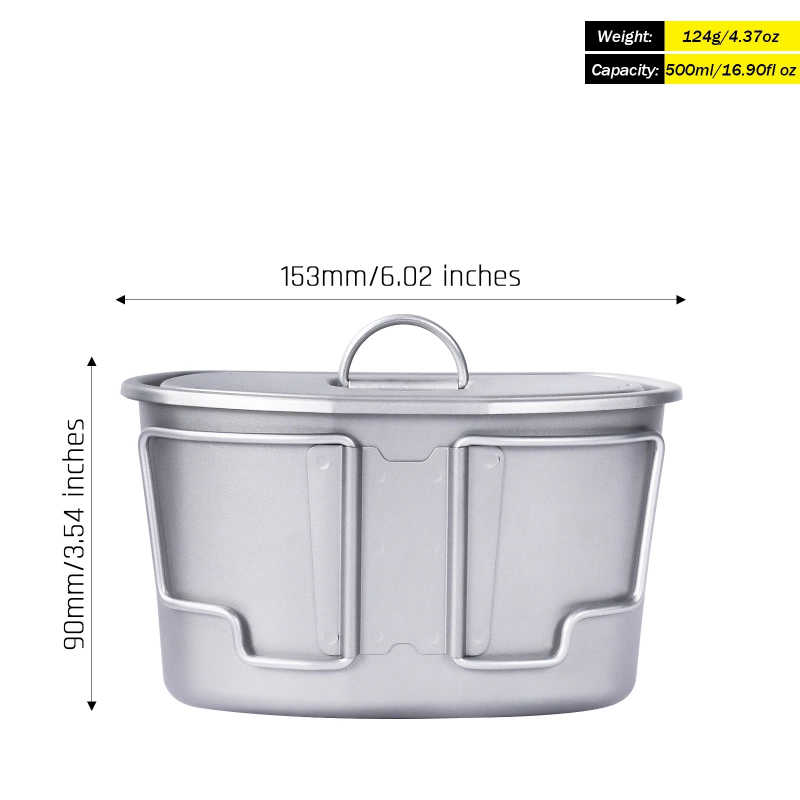 SilverAnt | Canteen Military Mess Kit | Titanium