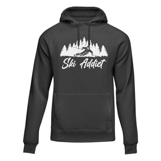 Ski Addict Adult Fleece Hoodie