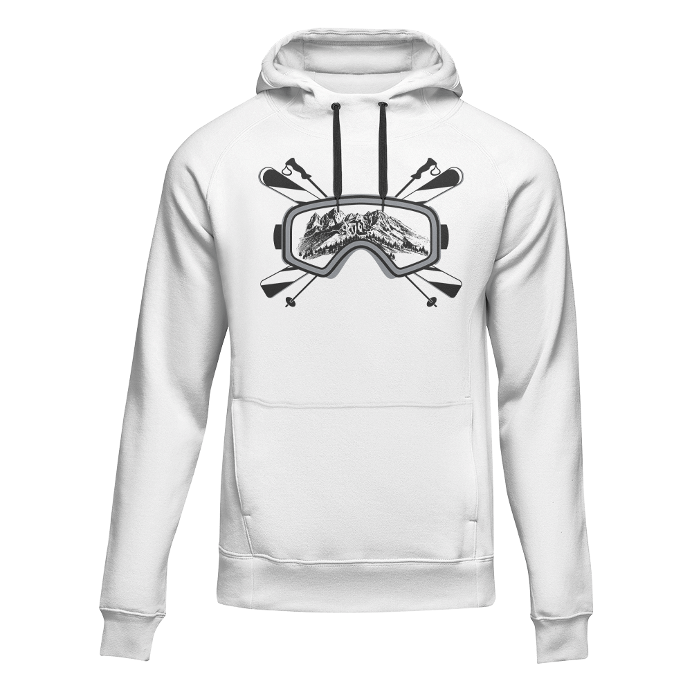 Ski Goggles Adult Fleece Hoodie
