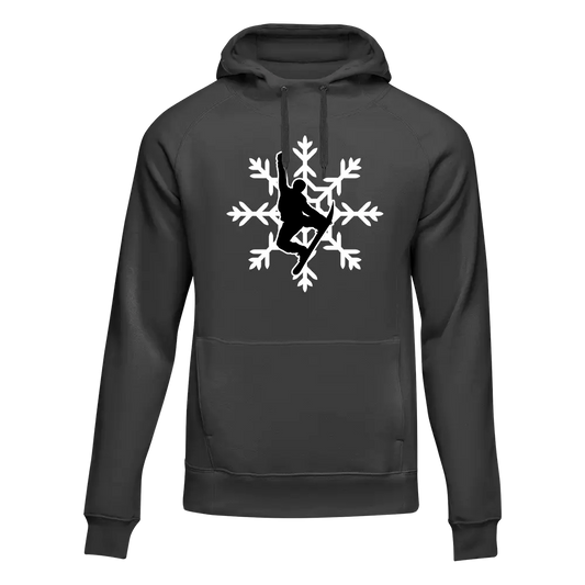Snowboard Snowflake Adult Fleece Hoodie