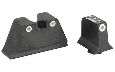 Trijicon Suppressor Height Night Sights -  Fits Glock 17/19/22/23/26/27/31/32/33/34/35/37/38/39 -  Black -  Tritium Front/Rear -  Green 3 Dot