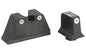 Trijicon Suppressor Height Night Sights -  Fits Glock 17/19/22/23/26/27/31/32/33/34/35/37/38/39 -  Black -  Tritium Front/Rear -  Green 3 Dot