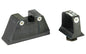 Trijicon Suppressor Sight Height -  Green Front Sight with Orange Rear Lamps -  Fits Glock 17/19/22/23/26/27/31/32/33/34/35/37/38/39 -  Black
