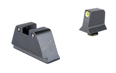 Trijicon Suppressor/Optic Height -  Night Sights -  Orange Front with Black Rear & Green Lamps -  Fits GLOCK 17/19/22/23/24/26/27/31/32/33/34/35/39