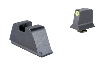 Trijicon Suppressor/Optic Height -  Night Sights -  Orange Front with Metal Rear & Green Lamps -  Fits GLOCK 17/19/22/23/24/26/27/31/32/33/34/35/39