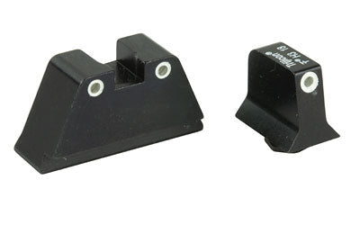 Trijicon Bright & Tough -  Sight -  Suppressor Height -  Green Front with Yellow Rear -  Fits Glock 17/19/22/23/26/27/31/32/33/34/35/37/38/39 -  Black