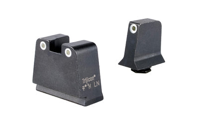 Trijicon Suppressor/Optic Height -  Night Sights -  White Front with White Rear & Green Lamps -  Fits GLOCK 42/43/43X/48