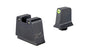Trijicon Suppressor/Optic Height -  Night Sights -  Orange Front with Black Rear & Green Lamps -  Fits GLOCK 17/19/22/23/24/26/27/31/32/33/34/35/39
