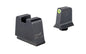 Trijicon Suppressor/Optic Height -  Night Sights -  Orange Front with Metal Rear & Green Lamps -  Fits GLOCK 17/19/22/23/24/26/27/31/32/33/34/35/39