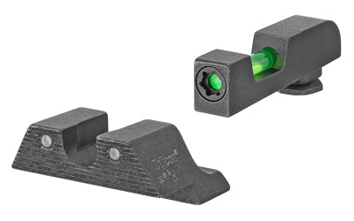 Trijicon DI Tritium/Fiber Optic Night Sights -  Fits GLOCK 17/19/22/23/34/35/45 -  Does Not Fit MOS Models -  Includes 2 Green Fiber Replacement Pieces and T10 Torque L-Key