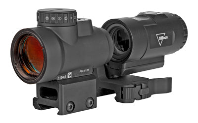 Trijicon MRO HD -  Red Dot -  1X25 -  68MOA Circle With 2MOA Center Dot -  Black -  Full Co-Witness Mount  -  3X Magnifier With Adjustable Height Quick Release -  Flip to Side Mount