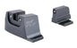 Trijicon Suppressor/Optic Height -  Night Sights -  White Front with White Rear & Green Lamps -  Fits GLOCK 42/43/43X/48