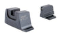 Trijicon Suppressor/Optic Height -  Night Sights -  White Front with Metal Rear & Green Lamps -  Fits GLOCK 17/19/22/23/24/26/27/31/32/33/34/35/39