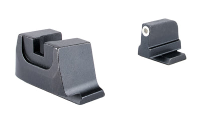 Trijicon Suppressor/Optic Height -  Night Sights -  White Front with Metal Rear & Green Lamps -  Fits GLOCK 17/19/22/23/24/26/27/31/32/33/34/35/39