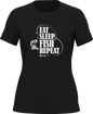 Eat Sleep Fish Repeat T-Shirt for Women