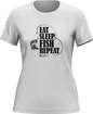 Eat Sleep Fish Repeat T-Shirt for Women