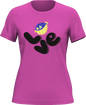 Love Fishing Blue Blowfish Globe T-Shirt for Women