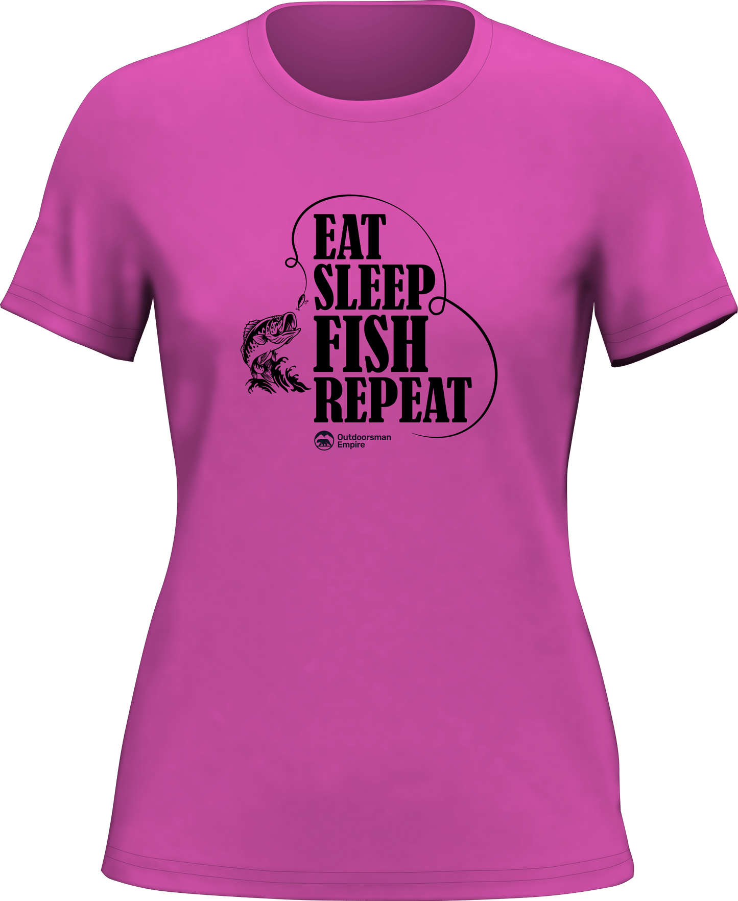 Eat Sleep Fish Repeat T-Shirt for Women