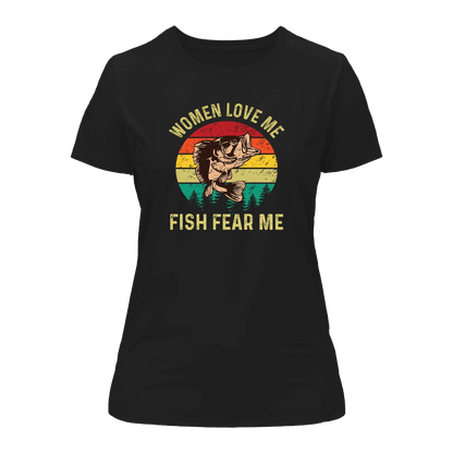 Women Love Me Fish Hate Me T-Shirt for Women
