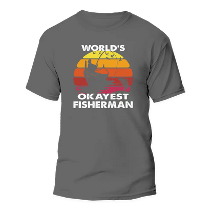 World's Okayest Fisherman Man T-Shirt