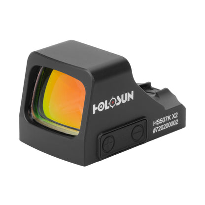 Holosun HS507K-X2 - Compact Pistol Sight for CCW - 2 MOA Dot & 32 MOA Circle (Red & Green) - Shake Awake & 50,000 Hours Battery - IP67 Waterproof