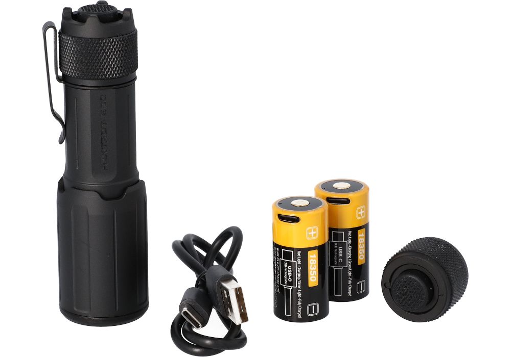 Foxtrot EDC Compact - Blinding 1350-Lumen Handheld Torch - Rechargeable & Waterproof