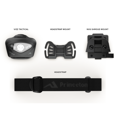 Princeton Tec Vizz Tactical MPLS - 550 Lumens Headlamp - Made in USA