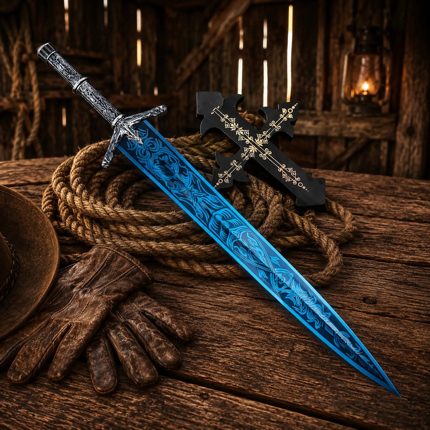Moonlight Greatsword Sword – Full Metal Dark Moon Blade 39"