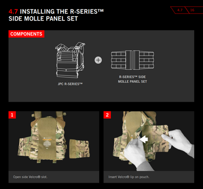 Crye Precision R-Series Side Molle Panel Set - Made in USA (Like-New)