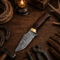Custom Handmade Damascus Steel Fixed Blade Camping Hunting Survival EDC Knife