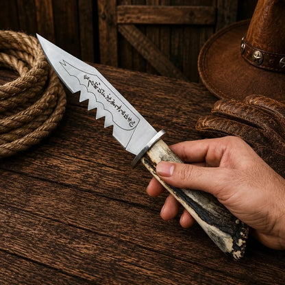 Demon Supernatural Movie Knife – D2 Steel Antler Handle Replica