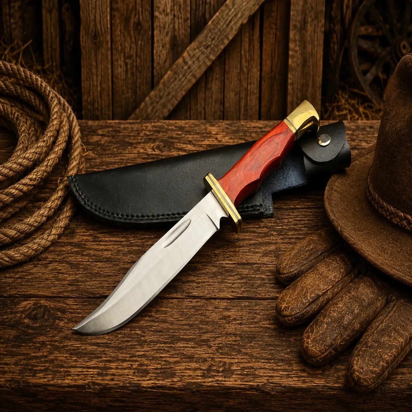 Dexter's First Knife Replica – D2 Steel Blade Wood Handle