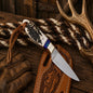 Elk Ridge Buckaroo Knife – D2 Steel Hunting Knife with Floral Pancake Sheath