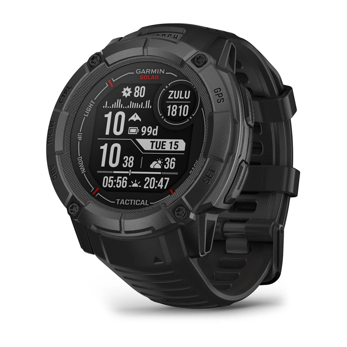 Garmin Instinct 2X Solar Tactical - Ballistic Calculator & NVG Compatible