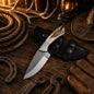 Handcrafted Western Cowboy Field Knife – 4" Farrier Rasp Steel Blade