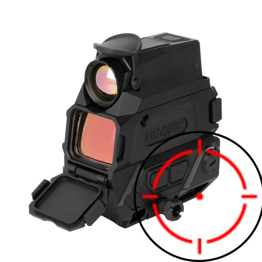 Holosun DRS-TH - Thermal Heat-Tracking Reflex Sight - 2 MOA Dot & 65 MOA Circle Aiming - 5x Digital Zoom - 24GB Video Recording - IP67 Waterproof