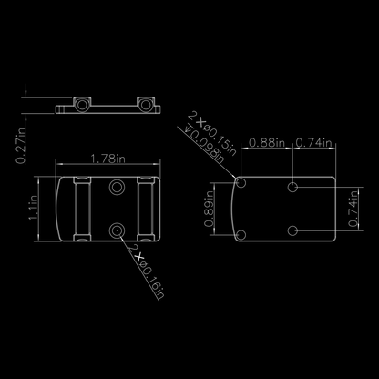 INFITAC Fast Mini FMP13 - w/ Standard RMR Footprint & Rifle Mount Compatible