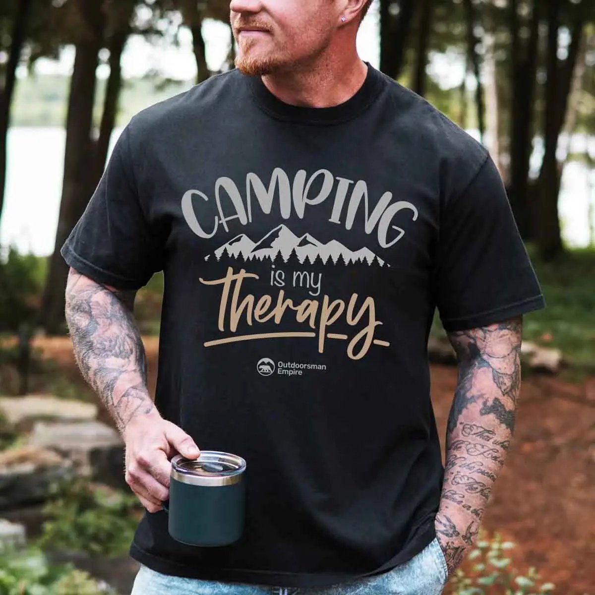 Camping Is My Therapy Man T-Shirt